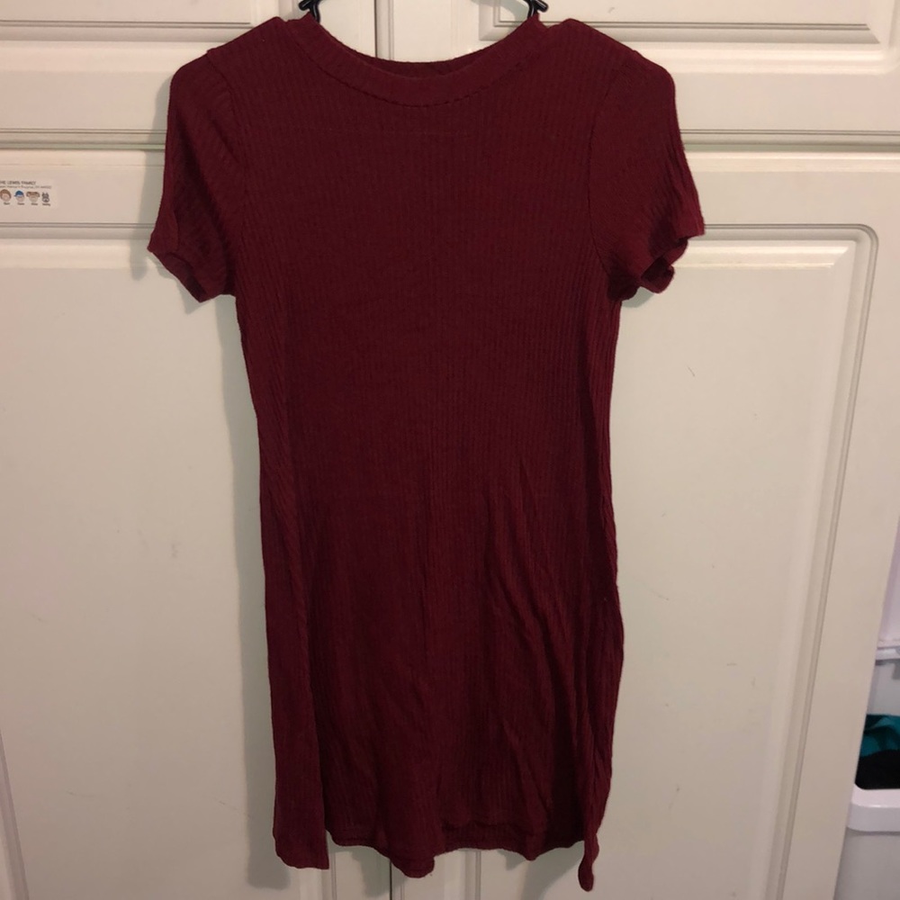 Deep red dress